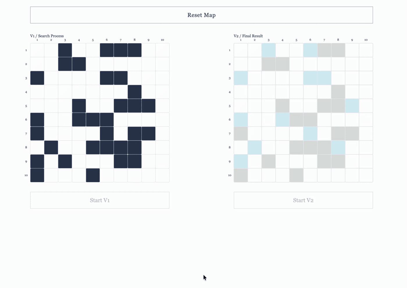 I compared two versions: one visualizes the process, while the other directly presents three optimal routes. Which looks more intelligent?