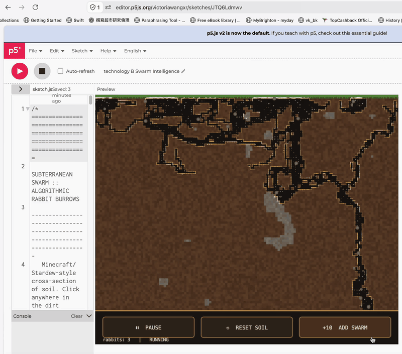 It is a video about a previous version of my creative coding.